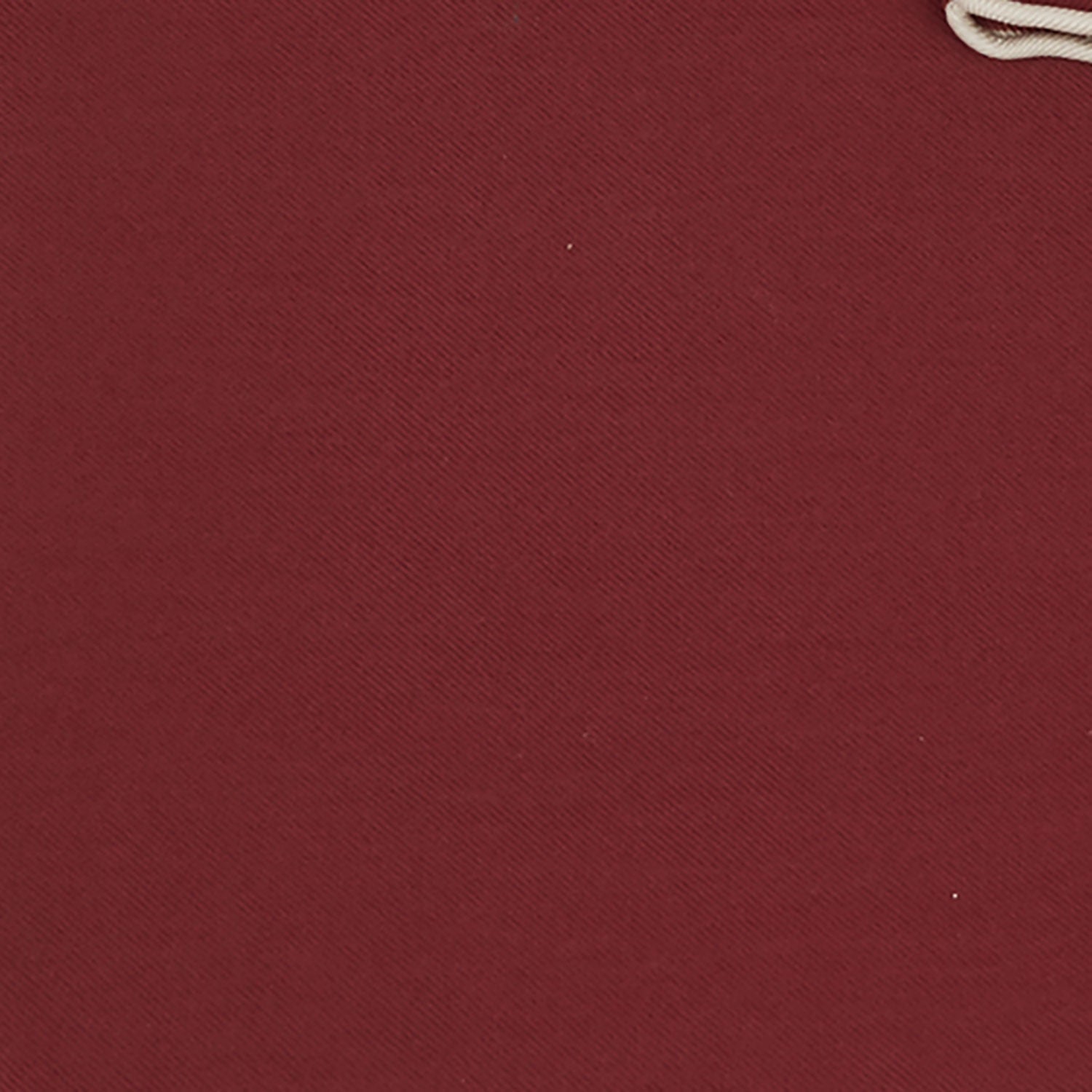 View 3 of product The Turnbull & Asser Burgundy and White Piped Silk Pocket Square features a classic burgundy design with a subtle white piped edge and the brand's logo printed in white on the bottom right corner.