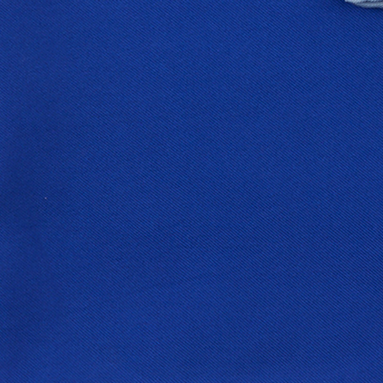 View 3 of product A Dark Blue Piped Silk Pocket Square by Turnbull & Asser, neatly folded with white edging and the brand's logo in one corner, displayed on a plain white background.