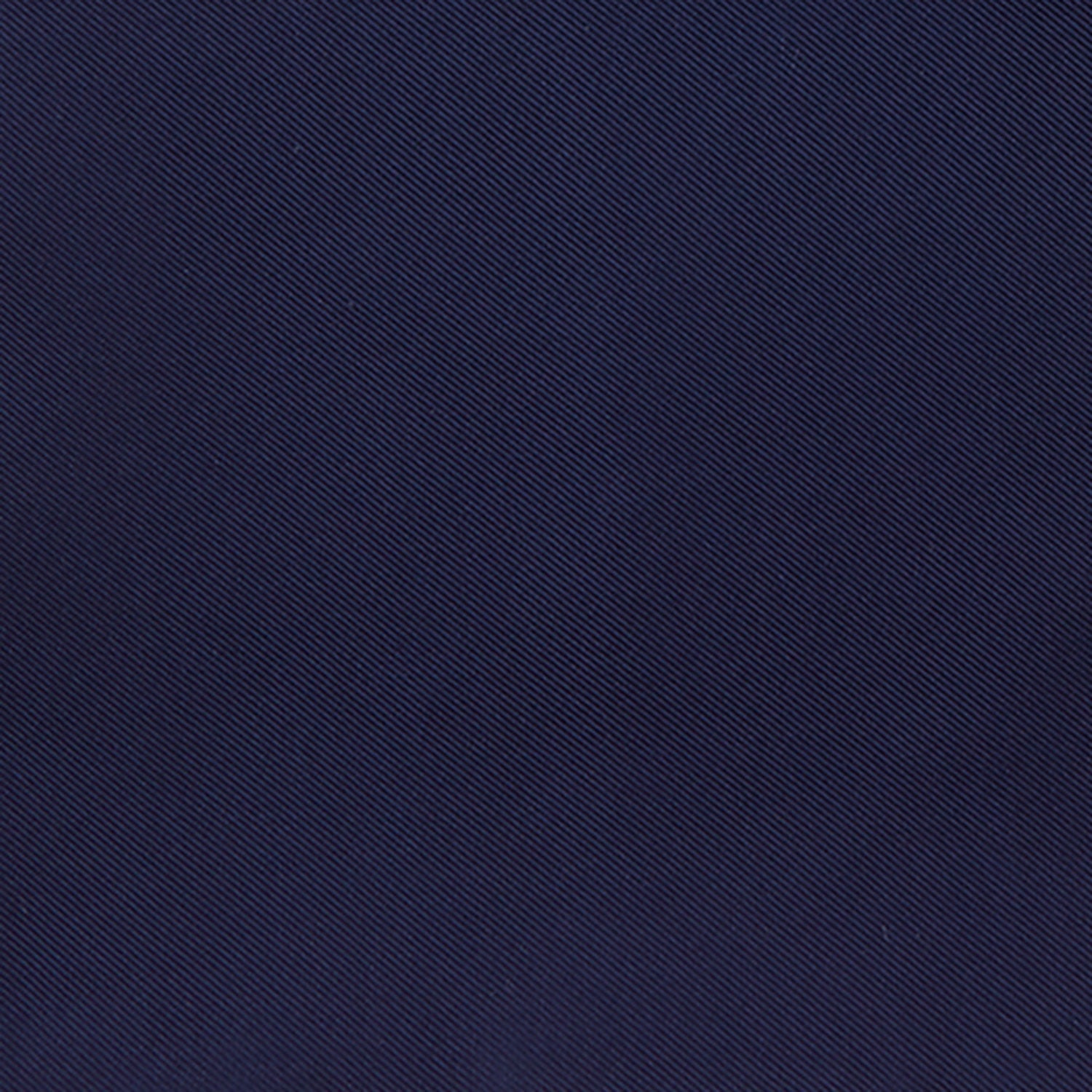 View 3 of product The Navy and White Piped Silk Pocket Square by Turnbull & Asser features white edging and partial corner folding, with the brand’s name printed in white near the lower edge.