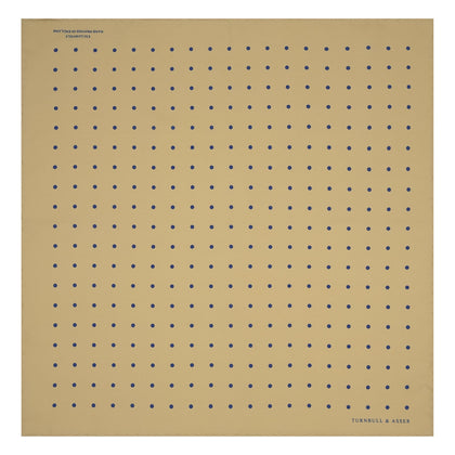 Yellow and Blue Spot Silk Pocket Square Image 1