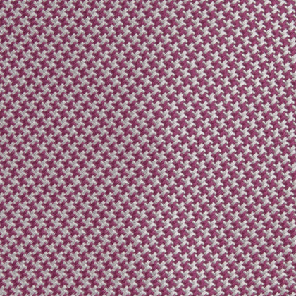 Dark Pink Houndstooth Silk Tie Image 2