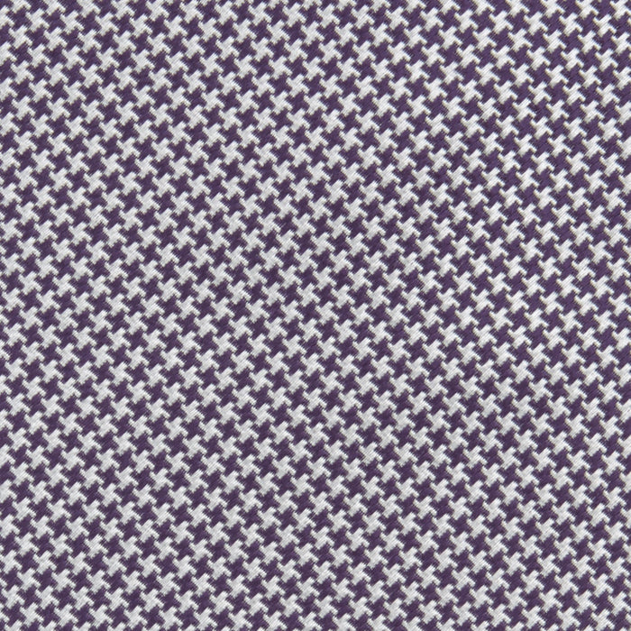Plum Houndstooth Silk Tie Image 2