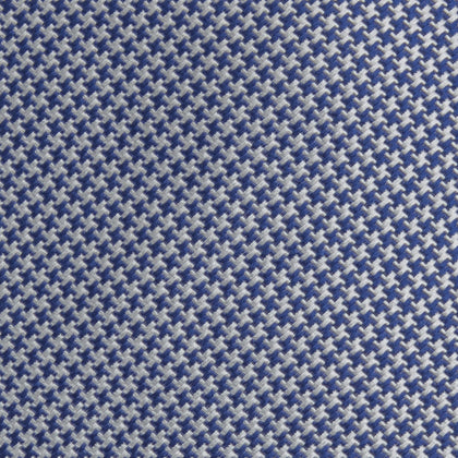 Blue Houndstooth Silk Tie Image 2