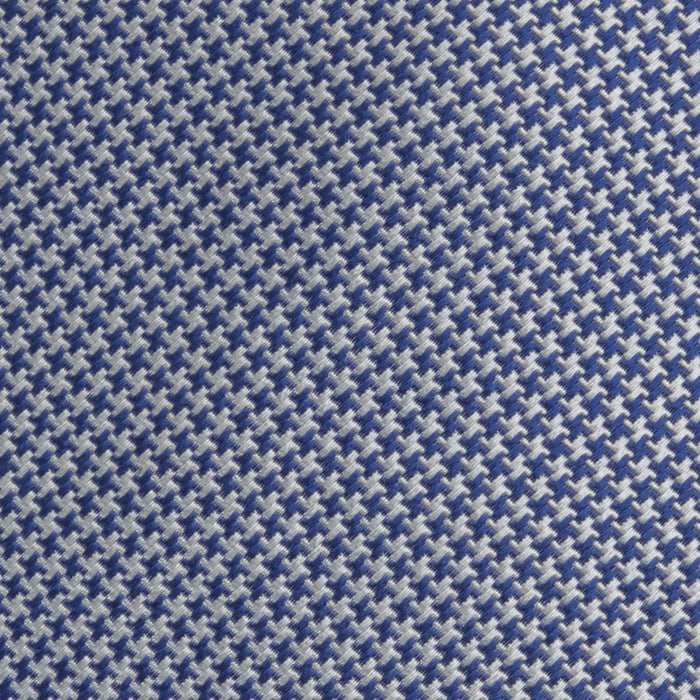 Blue Houndstooth Silk Tie Image 2