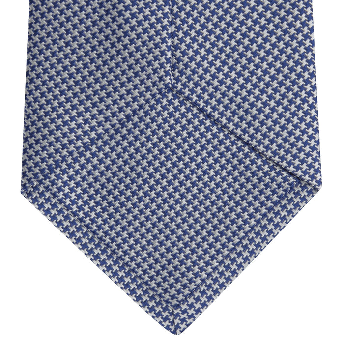 Blue Houndstooth Silk Tie Image 3