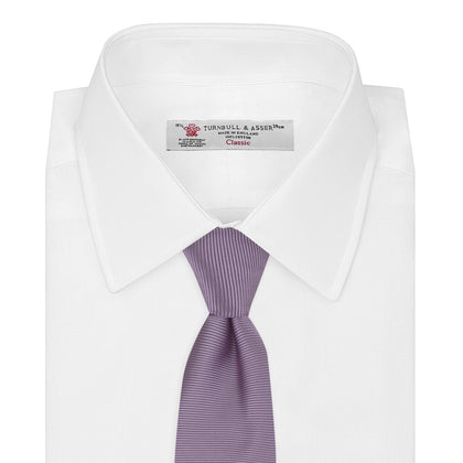 Lilac Horizontal Twill Silk Tie Image 1