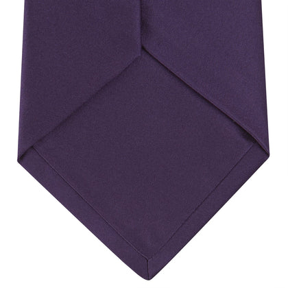 Plum Plain Satin Silk Tie Image 3