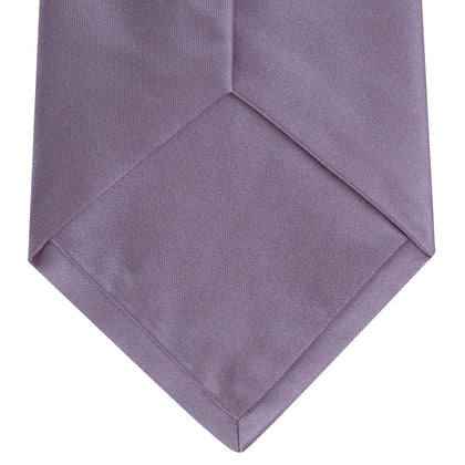 Lilac Plain Satin Silk Tie Image 3