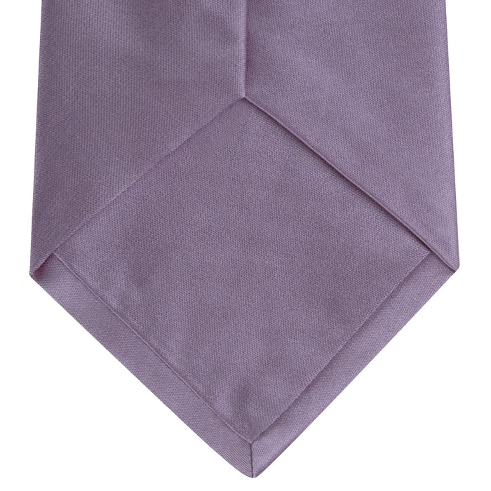 Lilac Plain Satin Silk Tie Image 3