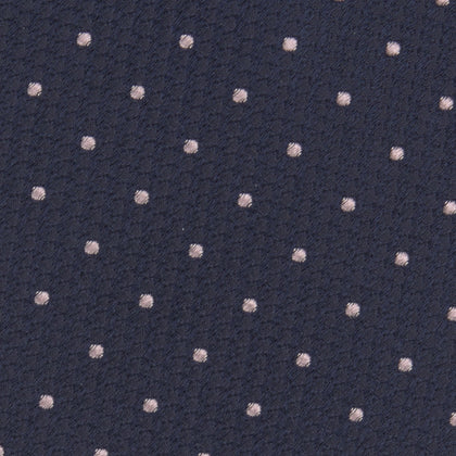 Navy and Rose Spot Lace Silk Tie Image 2