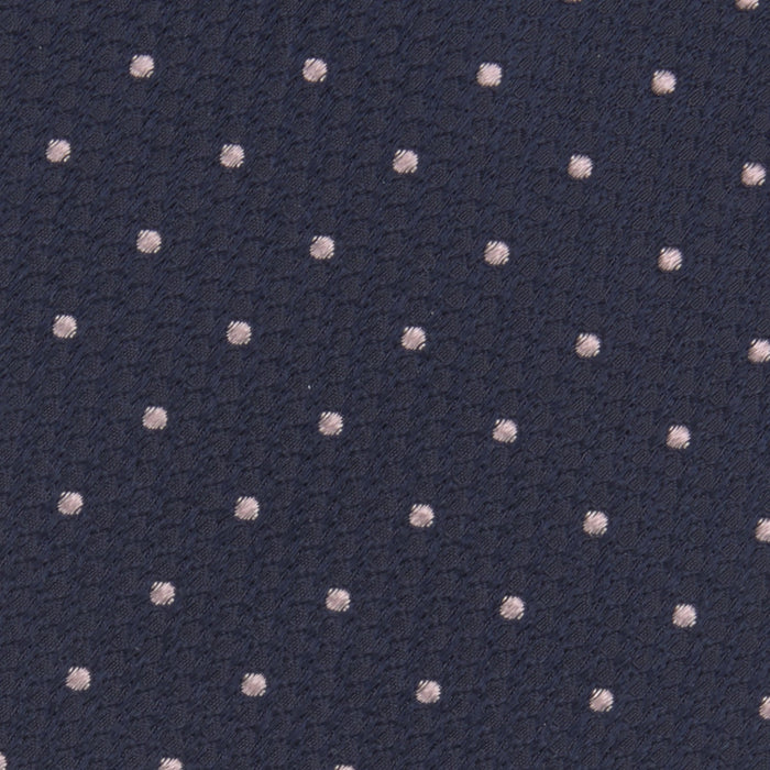 Navy and Rose Spot Lace Silk Tie Image 2