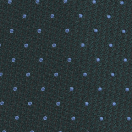 Forest Green and Blue Spot Lace Silk Tie Image 2