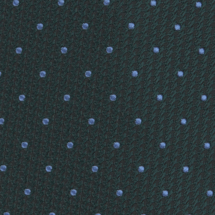 Forest Green and Blue Spot Lace Silk Tie Image 2
