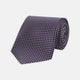 The Turnbull & Asser Plum and White Diamond Silk Tie features a subtle repeating pattern, shown rolled up on a white background—a timeless accessory to elevate any office shirt.