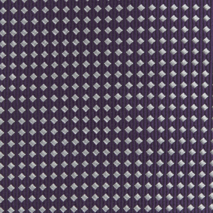 Plum and White Diamond Silk Tie Image 2