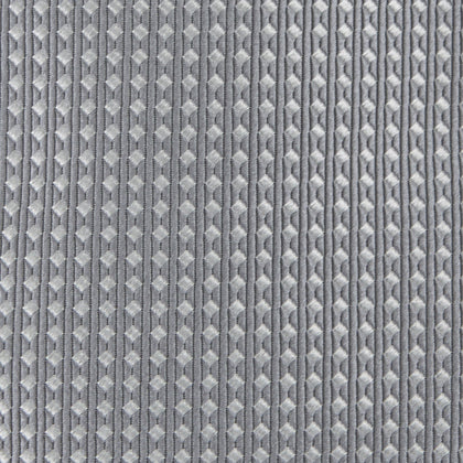 Grey and White Diamond Silk Tie Image 2