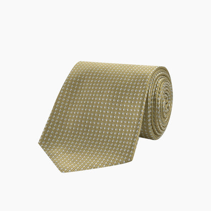 Gold and White Diamond Silk Tie Image 4