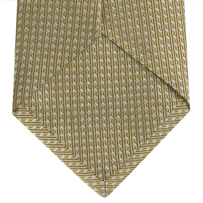 Gold and White Diamond Silk Tie Image 3