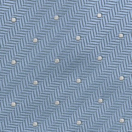 Ice Blue and White Small Spot Herringbone Silk Tie Image 2