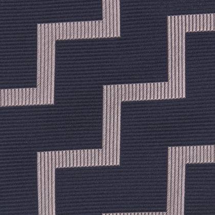 Navy and Rose Striped Zigzag Silk Tie Image 2