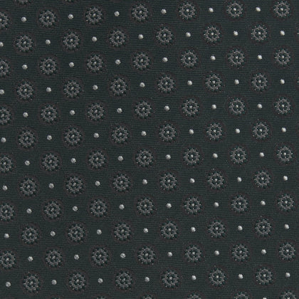 Forest Green Floral Spot Silk Tie Image 2