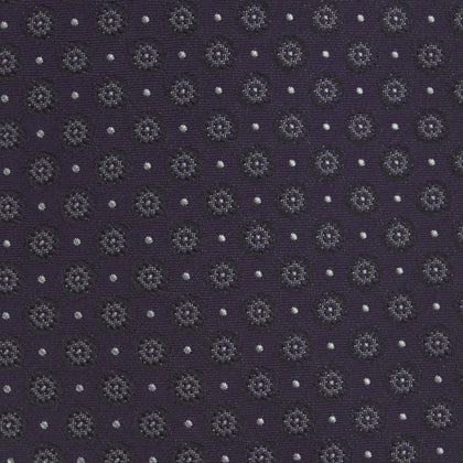 Plum Floral Spot Silk Tie Image 2