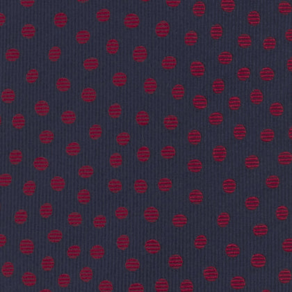 Navy and Red Paint Spot Silk Tie Image 2