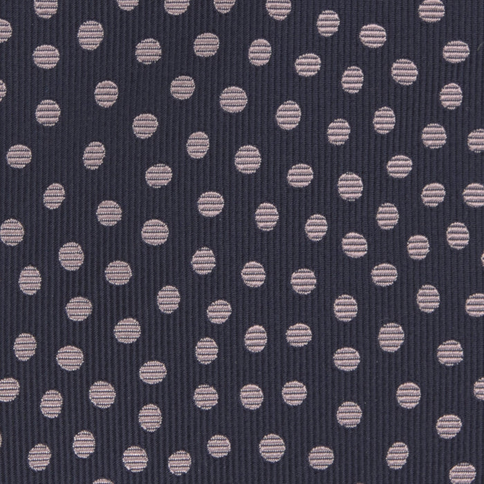 Navy and Pink Paint Spot Silk Tie Image 2