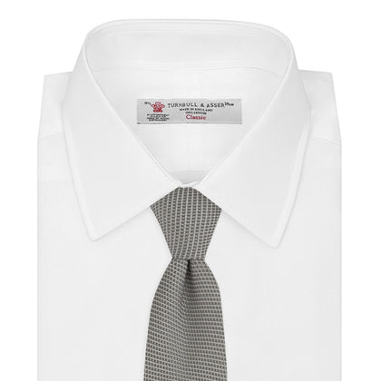 Light Grey Grenadine Silk Tie Image 1