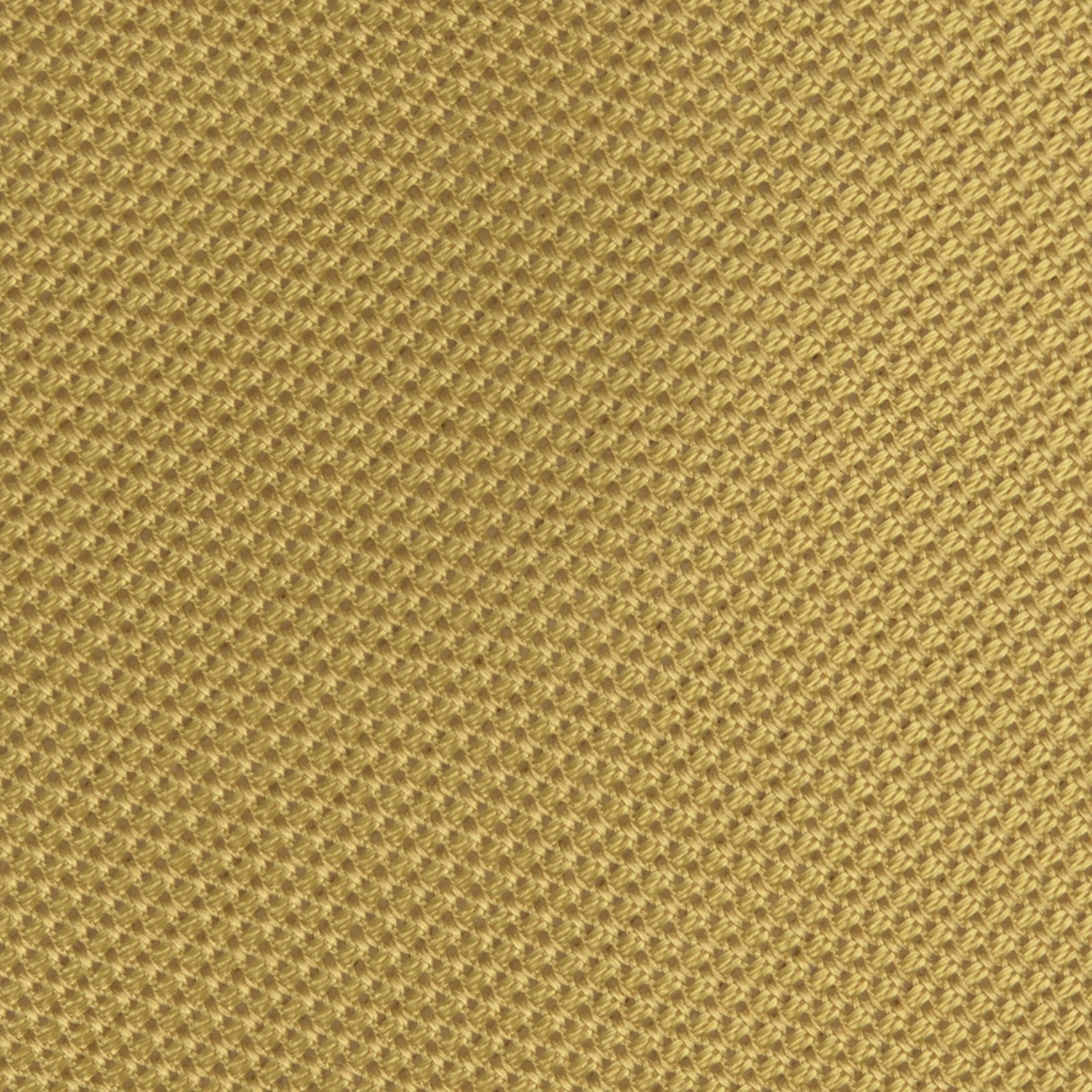View 3 of product The Turnbull & Asser Gold Grenadine Silk Tie, recognized for its dimensional stability, is shown rolled up against a plain white background.
