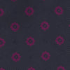 View 3 of product The Turnbull & Asser Navy and Dark Pink Emblem Spot Silk Tie features a classic pattern of small, evenly spaced emblems—ideal for complementing your favorite office shirt.