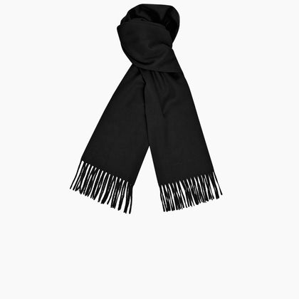 Black Pure Cashmere Scarf Image 2