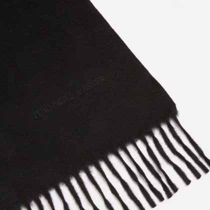 Black Pure Cashmere Scarf Image 1