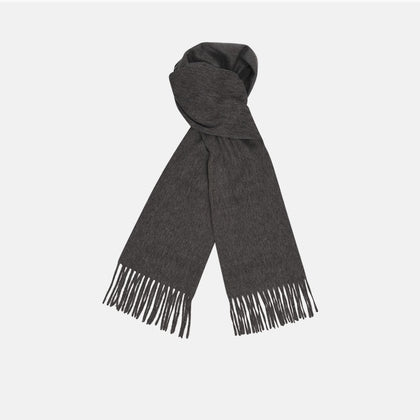 Dark Grey Pure Cashmere Scarf