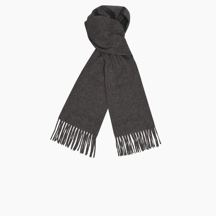 Dark Grey Pure Cashmere Scarf Image 2