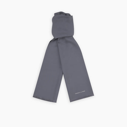 Plain Grey Silk Scarf Image 2