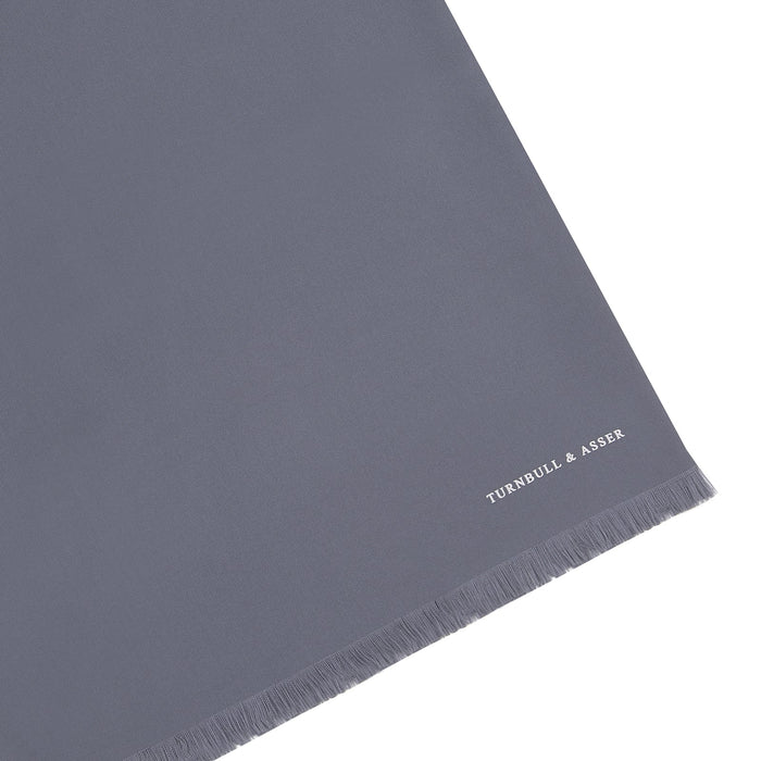 Plain Grey Silk Scarf Image 1