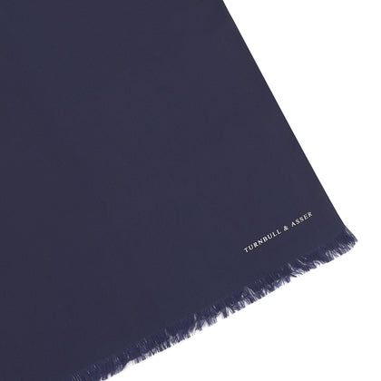 Plain Navy Silk Scarf Image 1
