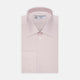 The Turnbull & Asser Pink Cotton Shirt features a T&A collar, 3-button cuffs, and a front pocket. Its clean-cut design is ideal for formal occasions and pairs well with masculine accessories. Displayed against a white background.