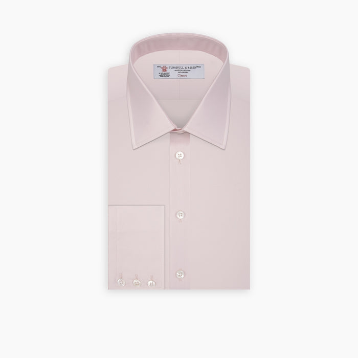 Pink Cotton Shirt with T&A Collar and 3-Button Cuffs Image 3