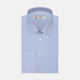 A Light Blue Cotton Shirt with T&A Collar and Double Cuffs by Turnbull & Asser, neatly folded and displayed on a plain white background.
