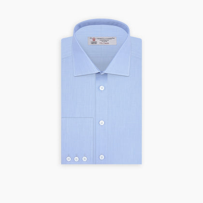 Light Blue End On End Shirt With Regent Collar &amp; 3 Button Cuffs Image 4