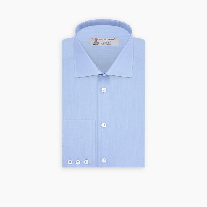 Light Blue End On End Shirt With Regent Collar &amp; 3 Button Cuffs Image 4