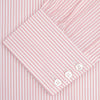 View 4 of product The Turnbull & Asser Pink Bengal Stripe Shirt with a T&A collar and 3-button cuffs is displayed against a white background.