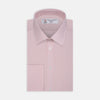 View 1 of product A neatly folded Turnbull & Asser blue shirt with a regent collar and 2-button cocktail cuffs, displayed against a plain white background.