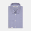 View 1 of product A Blue Prince of Wales Check Shirt by Turnbull & Asser, featuring a T&A collar and 3-button cuffs, is displayed against a plain white background.