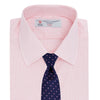 View 4 of product The Turnbull & Asser Pink Micro-Check Cotton Shirt features a T&A collar, 3-button cuffs, and a refined micro-check pattern, shown neatly folded against a white background.