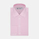 The Turnbull & Asser Pink Micro-Check Cotton Shirt features a T&A collar, 3-button cuffs, and a refined micro-check pattern, shown neatly folded against a white background.
