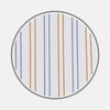 View 1 of product White, Gold and Blue Double Stripe Cotton Fabric