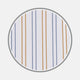White, Gold and Blue Double Stripe Cotton Fabric
